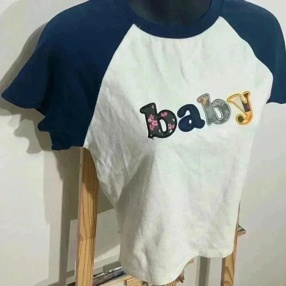 Forever 21 Baby Top Junior size Large crop top short sleeve - Picture 4 of 7